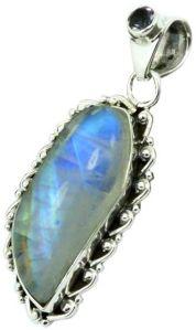 7 GMRainbow Moonstone Gem Stone 925 Sterling Original Silver Pendant