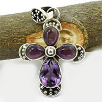 Amethyst GemStone 925 Sterling Silver Pendant