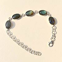 Latest Labradorite Gemstone 925 Sterling Silver Bracelet