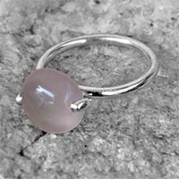 Rose Quartz Gem Stone 925 Sterling Original Silver Ring
