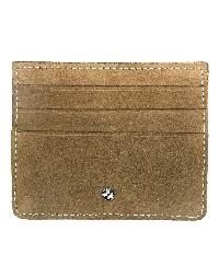 JL Collections Unisex Brown Leather Card Holder (3 Card Slots) - JL_CC_3116_B