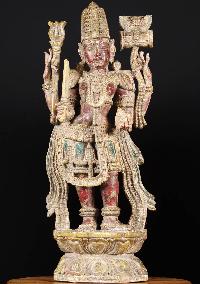 antique wooden hindu statues