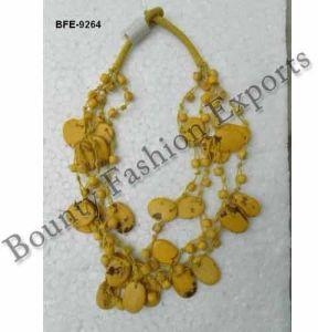 Bone Yellow Bead Necklaces