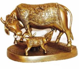 Brass Cow Statue