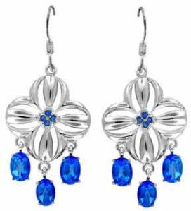 Silver Gemstone Earrings - Ec5509