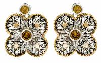 Gold Silver Earrings - (ED7572)