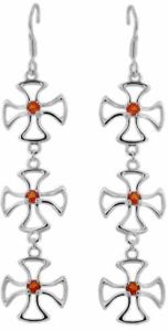 Silver Gemstone Earrings ED6102