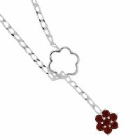 Silver Gemstone Necklace L56851