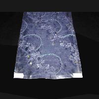 Embroidered Blue Organza Fabric