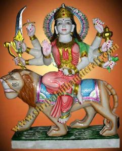 Durga Marble Statue