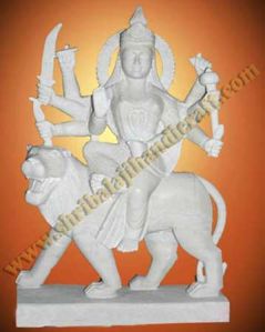 Durga Marble Statue