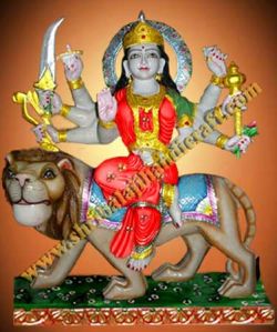 Durga Marble Statue