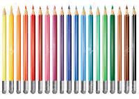 Colour Pencils Erasers