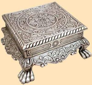 Silver Foot Stool - 001