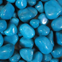 Aqua Green Coloured Polished Pebble