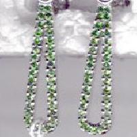 Diamond Peridot Gold Earrings Dge-08