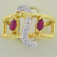 Diamond Ruby Gold Rings Dgr-012