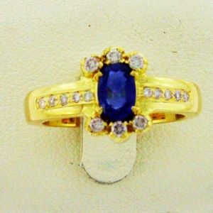 Diamond Sapphire Gold Rings Dgr-016