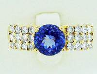 Diamond Tanzanite Gold Rings Dgr-09