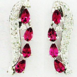 Diamond Tourmoline Gold Earrings Dge-018