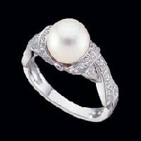 diamond pearl rings