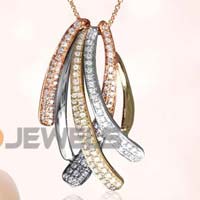 CZ Designer Three tone Pendants