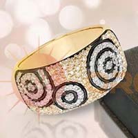 Designer Gold Plated CZ studded Rings