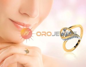 Womens Cz Gold Plated Rings