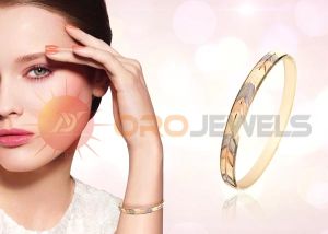 Three tone plated Designer Bangles