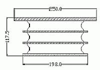 Metal Bonded Rubber Pad for Side Bearer