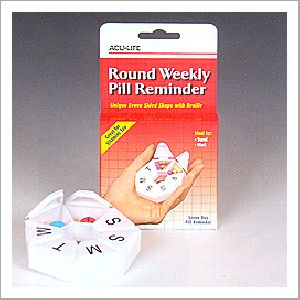 ROUND WEEKLY PILL BOX