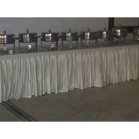 White Polyester Table Frill