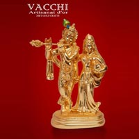 Gold Plated Radha Krishna Idols