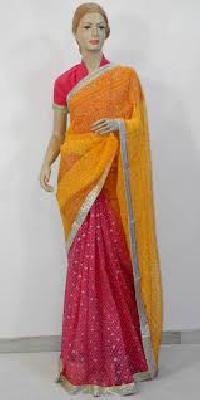 bandhej designer saree