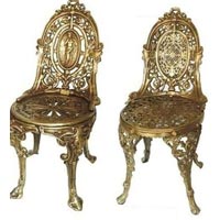 brass chairs