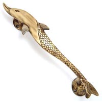 Brass Dolphin Door Handle