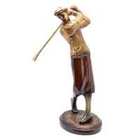 Brass Golfer Statue