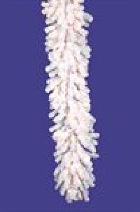 Pre Lit Crystal White Artificial Spruce Christmas Garland