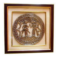 Bell Metal Krishna Radha Frame