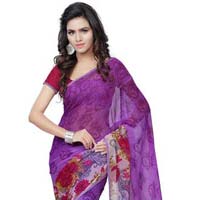 Casual Printed Chiffon Saree