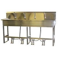 Stainless Steel Floor Mount Clean Sink with Foot Pedals
