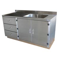 Stainless Steel Laboratory Case Work Cabinet Sink