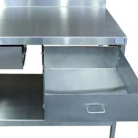 Stainless Steel Double Drawer Table