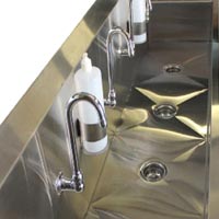 Stainless Steel Floor Mount Clean Sink with Foot Pedals