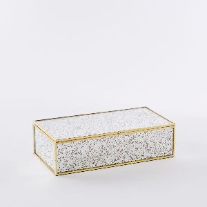 Foxed Mirror Jewelry Boxes