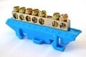 Electrical Brass Neutral Link with Blue Base