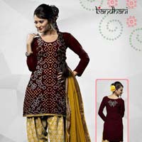 Bandhej Cotton Dress Material