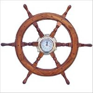 Maritime Nautical Ship Wheel Clock