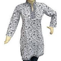 White Printed Kurti