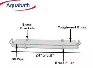 24 x 5.5 Round Clear Shelf